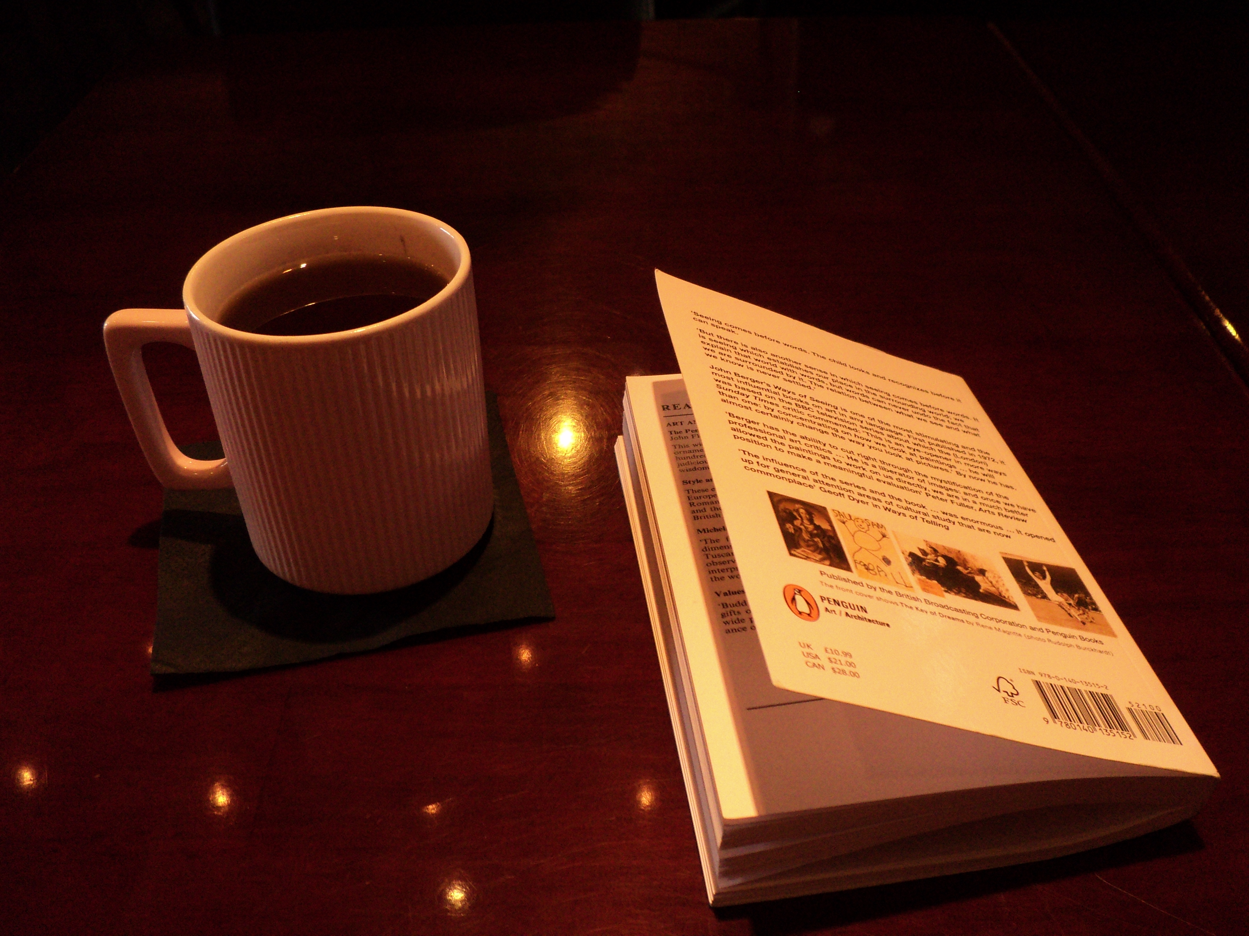 Peppermint tea and John Berger's Ways of Seeing.